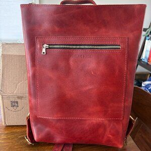 Portland Leather Goods Rosso Laptop Backpack